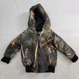 Baby Boys WFS Element Gear Burly Camo Insulated Winter Coat Jacket Sz 12m‎ EUC